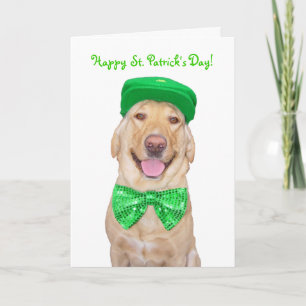 Customizable Funny Lab in Green Card