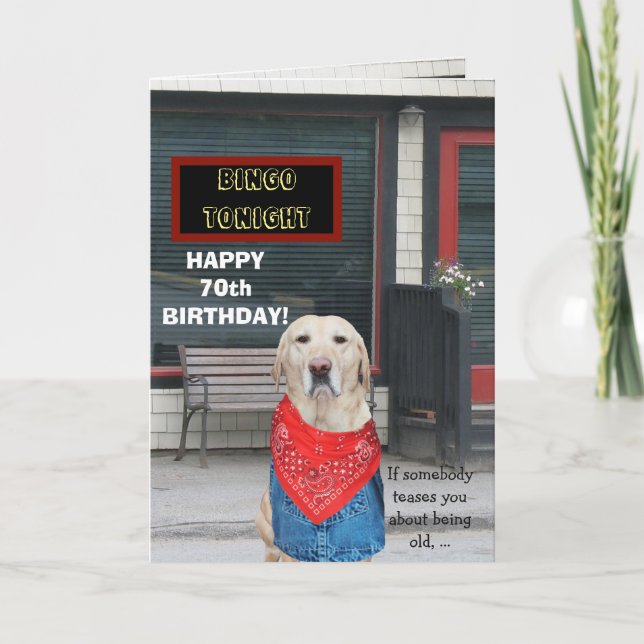 Customizable Funny Old-Timer Dog Card (Front)