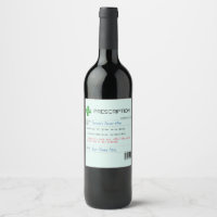 Customizable Funny Wine Prescription Label