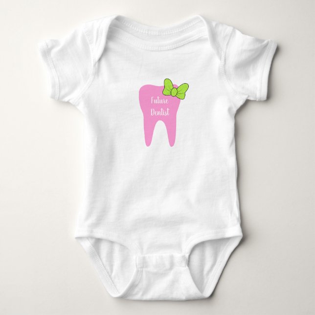 Customizable "Future Dentist" Baby Outfit Bodysuit (Front)