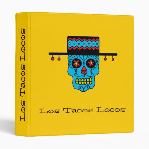 Customizable Gaucho Sugar Skulls Binder