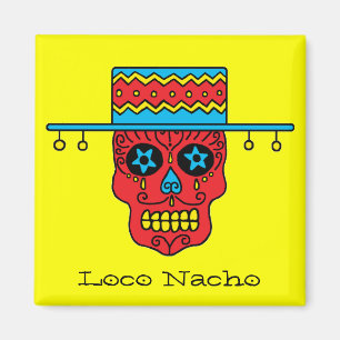 Customizable Gaucho Sugar Skulls Magnet