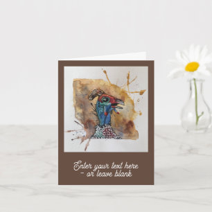 Customizable Gawping Guineafowl Greetings Card