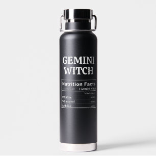 Customizable Gemini Gift Zodiac Astrology Witchy Water Bottle