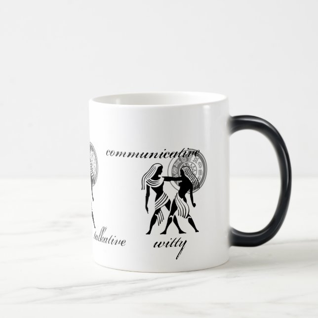 Customizable Gemini traits Greek-style Zodiac Magic Mug (Right)