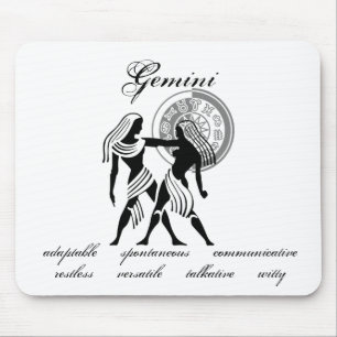 Customizable Gemini traits Greek-style Zodiac Mouse Pad