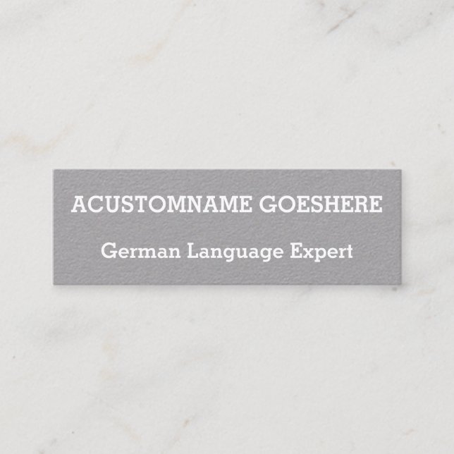 Customizable German Language Expert Business Card (Front)