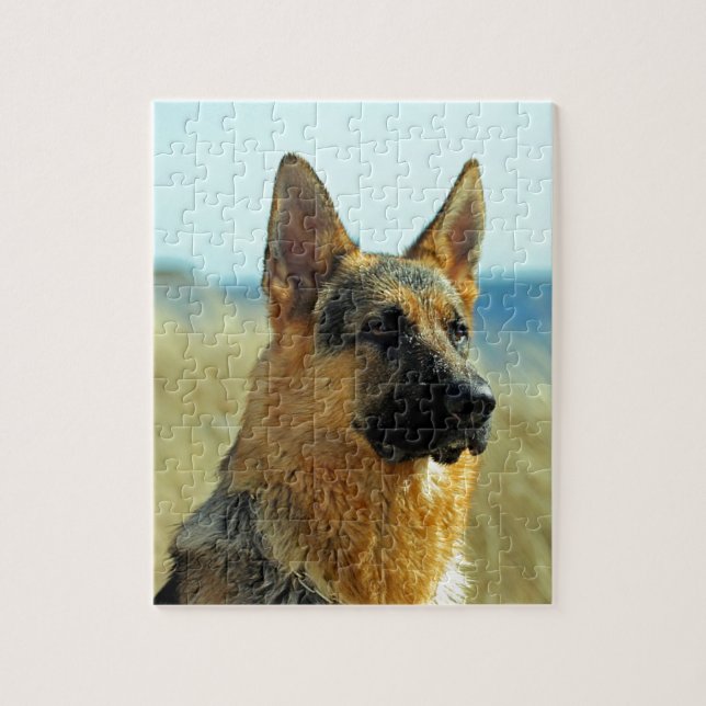 Customizable German Shepherd Dog Jigsaw Puzzle (Vertical)