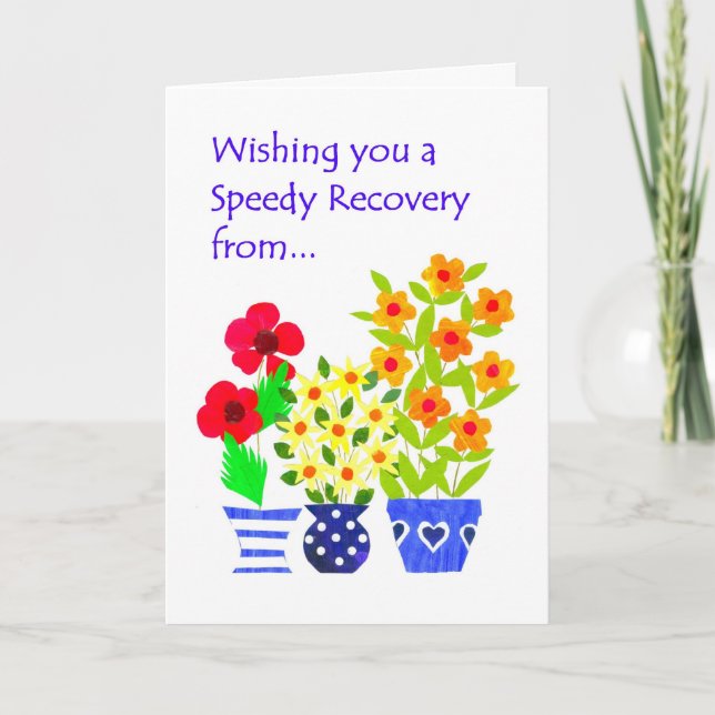 Customizable Get Well Card - Flower Power (Front)