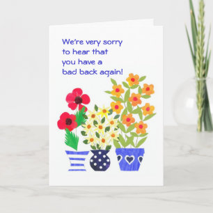 Customizable Get Well Card for a Back Patient