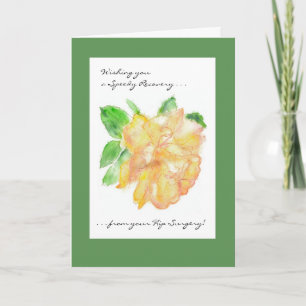 Customizable Get Well Card - Golden Rose