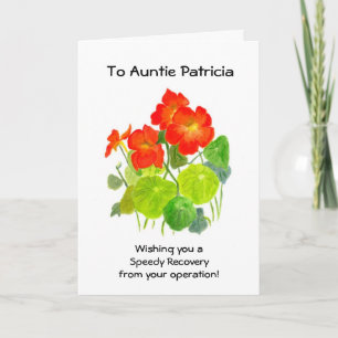 Customizable Get Well Card - Nasturtiums