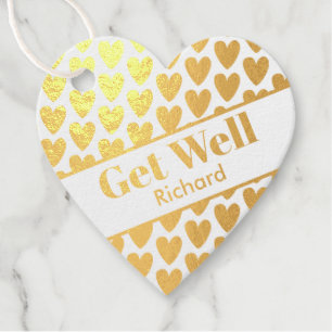 Customizable get well favour tags