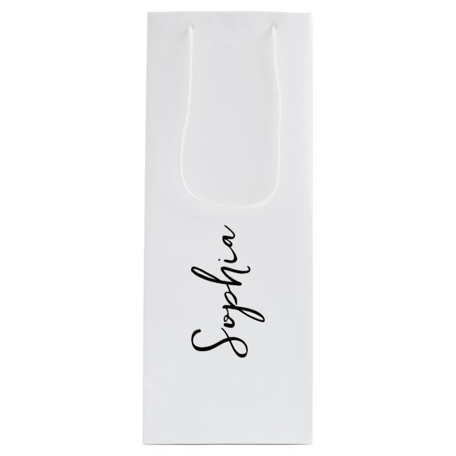 Customizable Gift Bags with Elegant Script Font (Front)