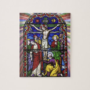 Customizable Gift For Priest Stained Glass Jigsaw Jigsaw Puzzle