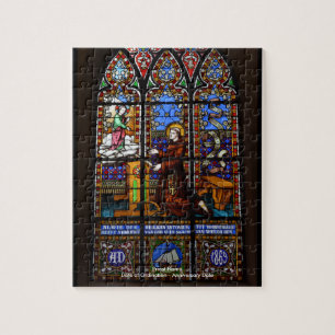 Customizable Gift For Priest Stained Glass Jigsaw Jigsaw Puzzle