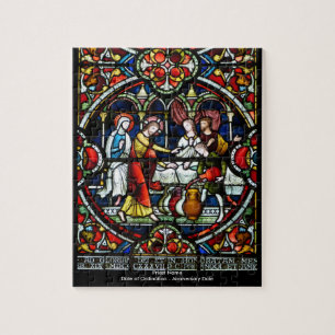 Customizable Gift For Priest Stained Glass Jigsaw Puzzle