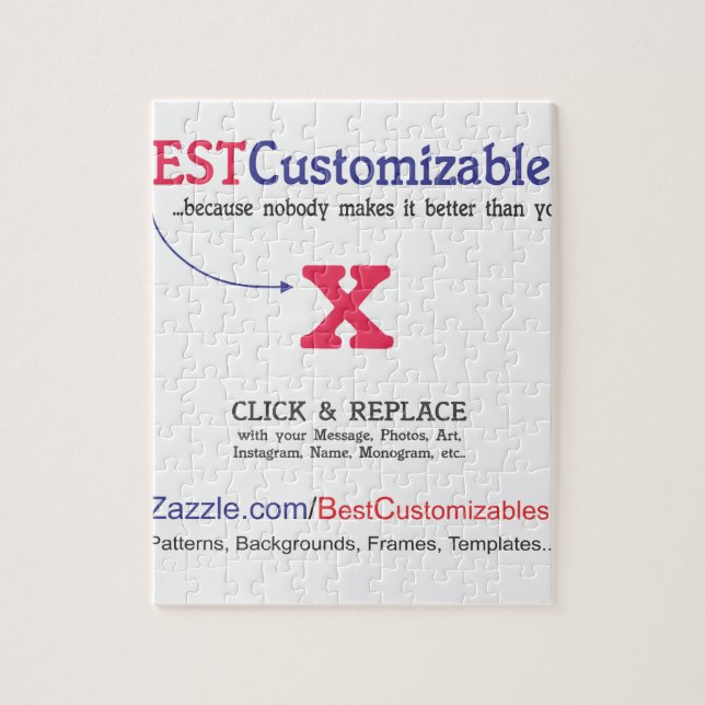 Customizable Gift Template Jigsaw Puzzle (Vertical)