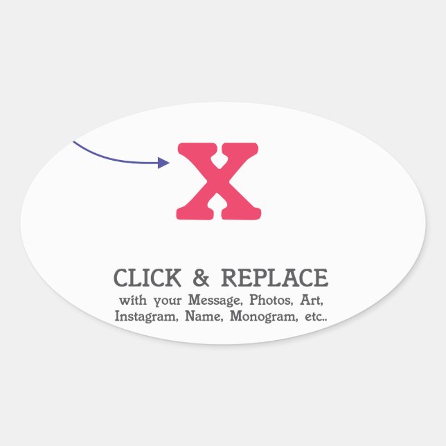 Customizable Gift Template Oval Sticker (Front)