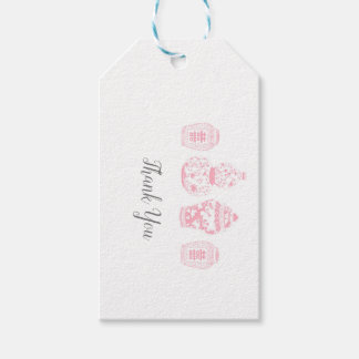 Customizable Ginger Jar Pink Gift Tags