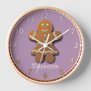 Customizable Gingerbread Cookie Wall Clock