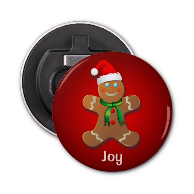 Customizable Gingerbread Man Bottle Opener (Front)