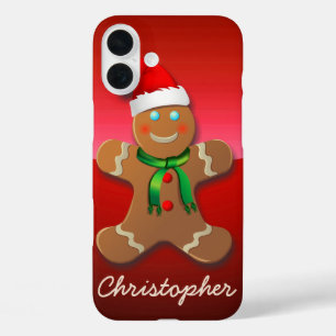 Customizable Gingerbread Man iPhone 16 Plus Case