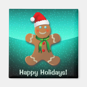Customizable Gingerbread Man Magnet