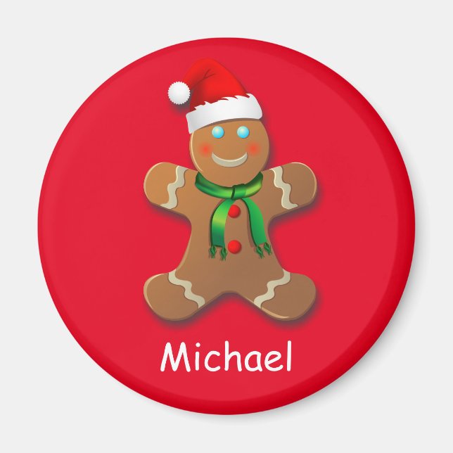 Customizable Gingerbread Man Magnet (Front)
