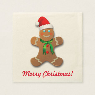 Customizable Gingerbread Man Napkin
