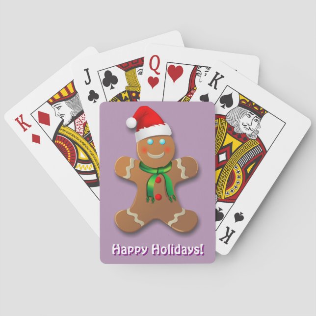 Customizable Gingerbread Man Playing Cards (Back)