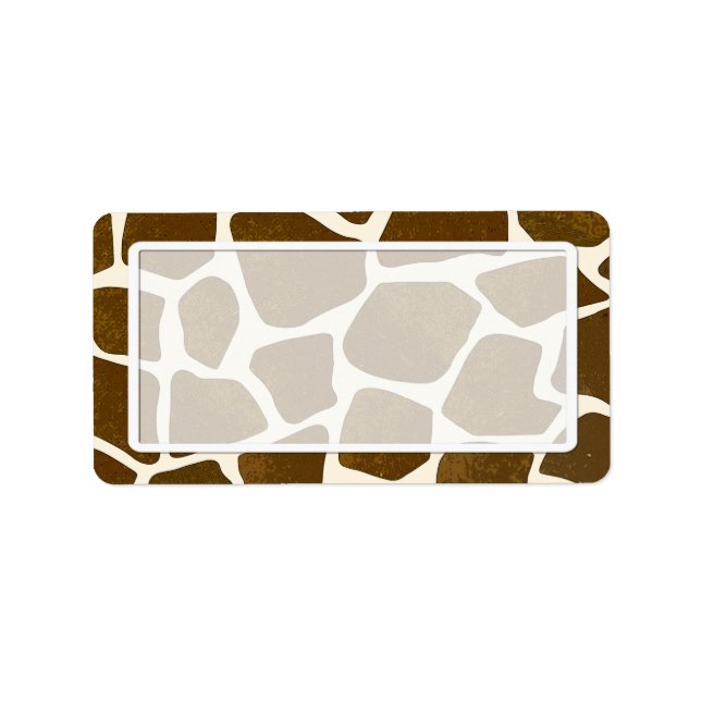 Customizable Giraffe Print Address Labels (Front)