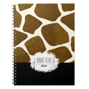 Customizable Giraffe Print Notebook