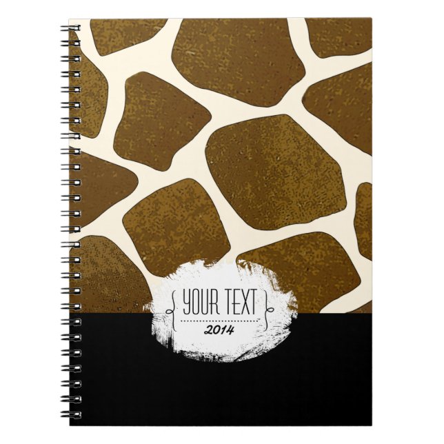 Customizable Giraffe Print Notebook (Front)