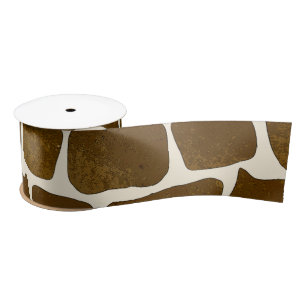Customizable Giraffe Print Ribbon Satin Ribbon