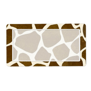 Customizable Giraffe Print Shipping Labels