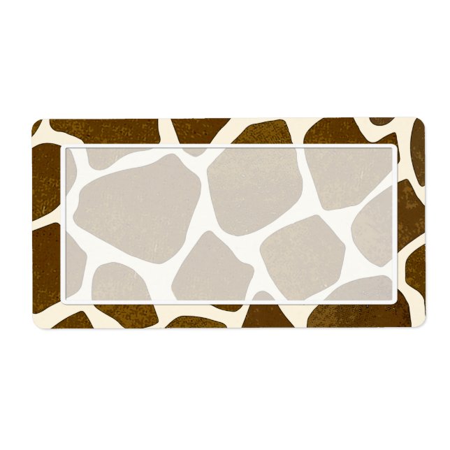 Customizable Giraffe Print Shipping Labels (Front)