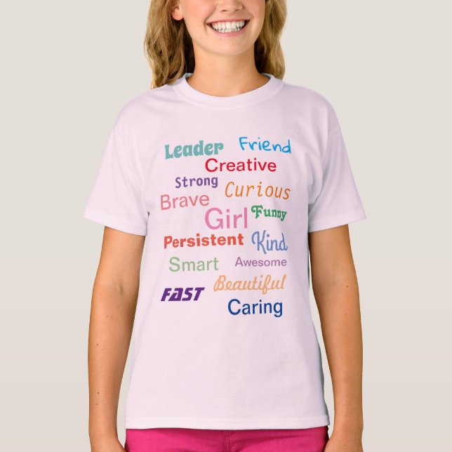 Customizable "Girl" Adjective T-Shirt (Front)
