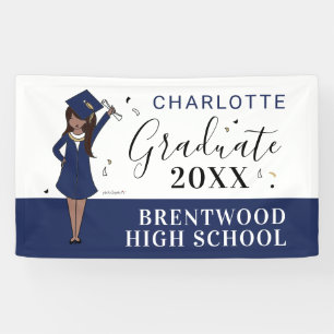 Customizable Girl Avatar   High School Graduation  Banner