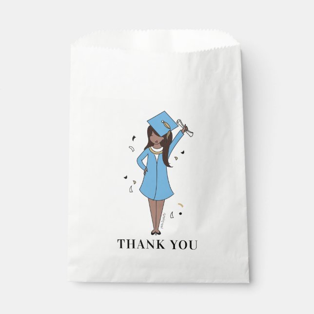 Customizable Girl Avatar | High School Graduation  Favour Bag (Front)