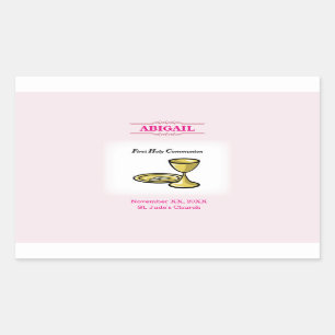 Customizable, Girl Communion Body and Blood Sticker