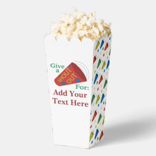 Customizable Give A Shout Out Popcorn Favor Box