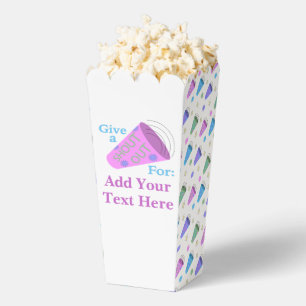 Customizable Give A Shout Out Popcorn Favor Box