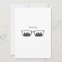 Customizable Glasses and City Greeting Card