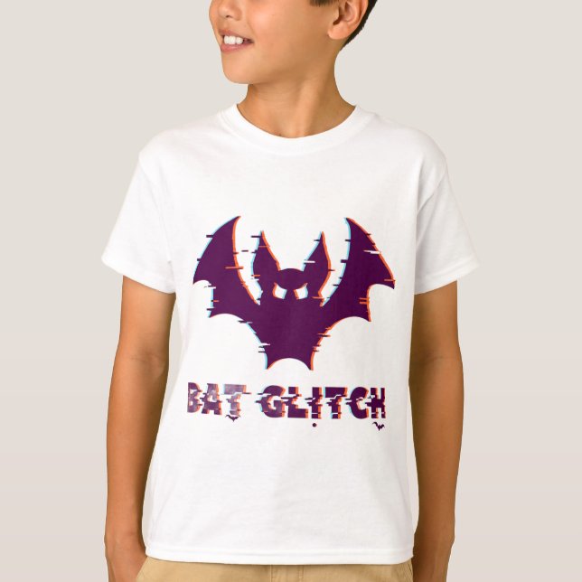 Customizable Glitch Bat T-Shirt (Front)