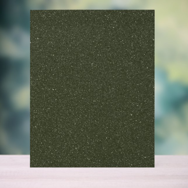 Customizable Glitter Moss Green Acrylic Sign (Neutral)