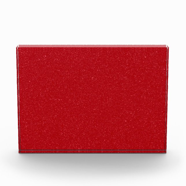 Customizable Glitter Red Acrylic Photo Block (Front)