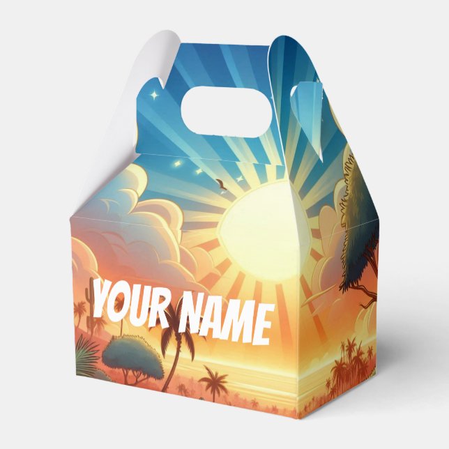 Customizable Glorious Morning Favor Box (Back Side)