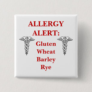 Customizable Gluten Allergy Button