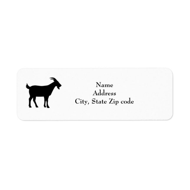 customizable goat label sticker return address (Front)